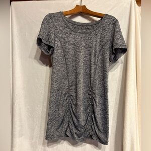 Christopher & Banks Heathered Gray Short Sleeve Top